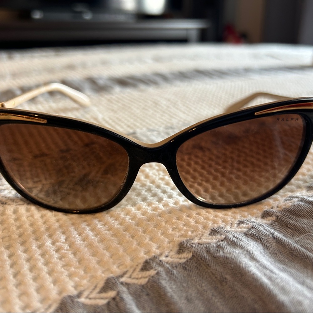 Ralph Lauren Black and Brown Cat-Eye Sunglasses